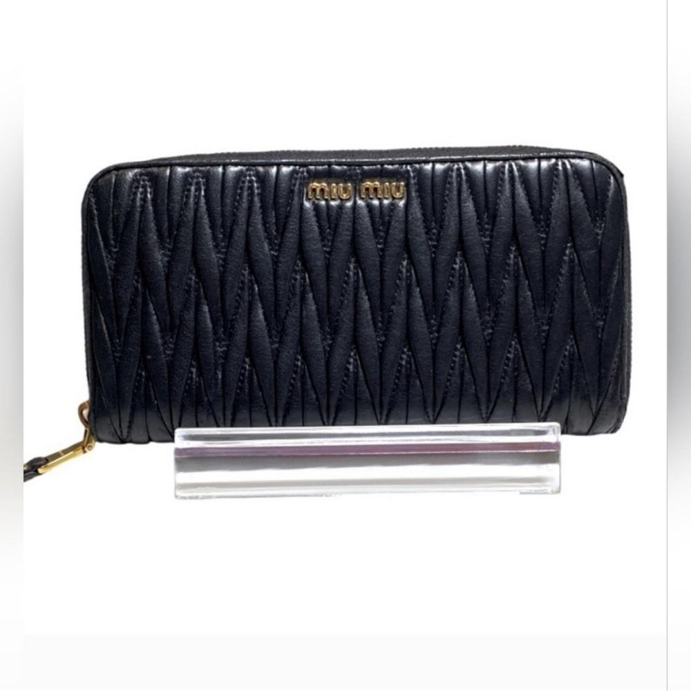Miu Miu Black Quilted Wallet